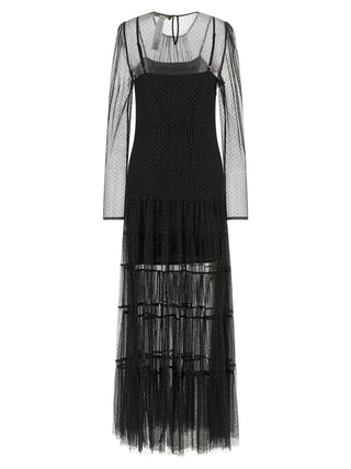 Black Polyamide Long Dress