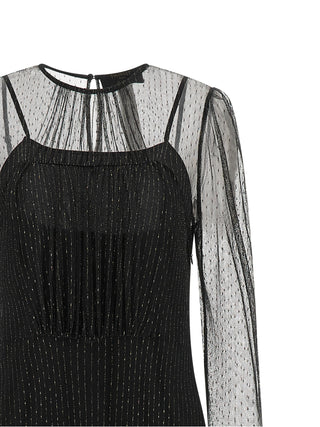 Black Polyamide Long Dress