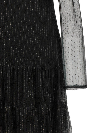 Black Polyamide Long Dress