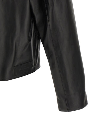 Black Lamb Leather Leather Jacket