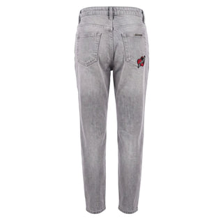 Grey Cotton Women's Jeans