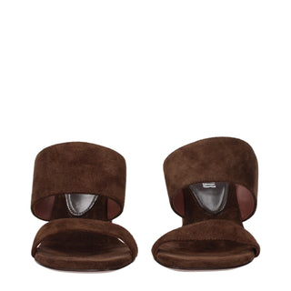Brown Leather Platform Sandals