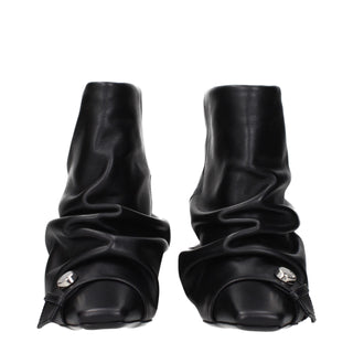 Black Leather Ankle Boots