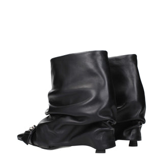 Black Leather Ankle Boots