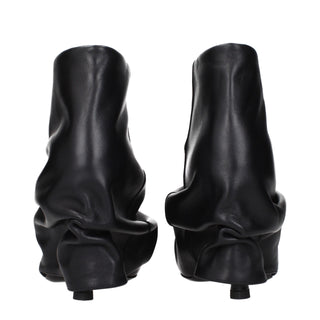 Black Leather Ankle Boots