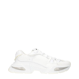 White Fabric Athletic Sneakers
