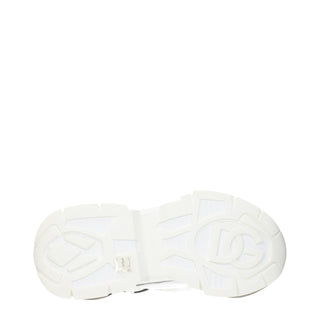 White Fabric Athletic Sneakers