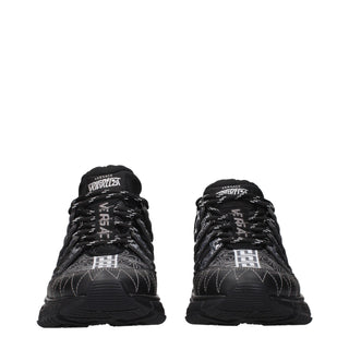 Black Fabric Athletic Sneakers