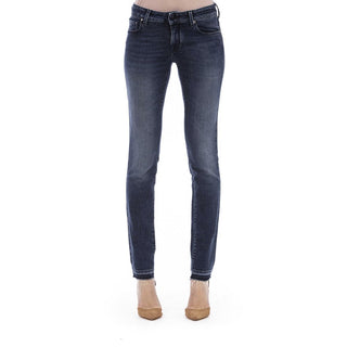 Blue Cotton Women Jeans