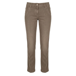 Brown Cotton Women Pants