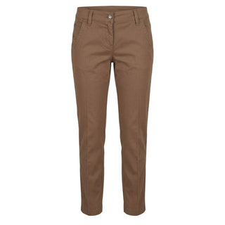 Brown Cotton Women's Pants