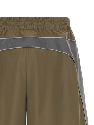 Gray Polyester Bermuda Shorts