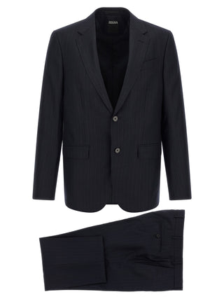 Blue Wool Two-Piece Suit