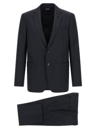 Blue Wool Two-Piece Suit