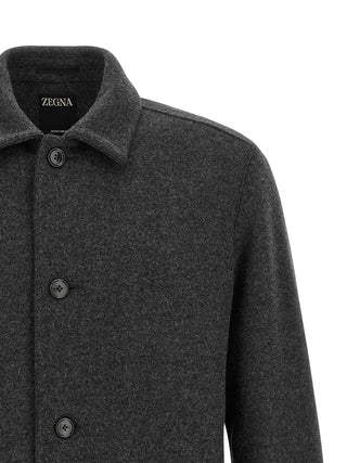 Gray Wool Blouse