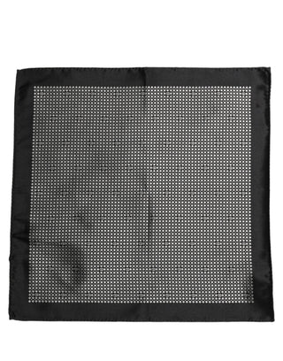 Black White Patterned Pocket Square Scarf