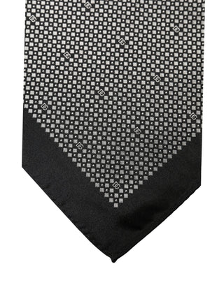 Black White Patterned Pocket Square Scarf