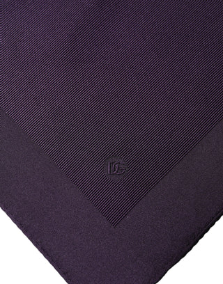 Men Purple Square Handerkerchief Pocket Scarf