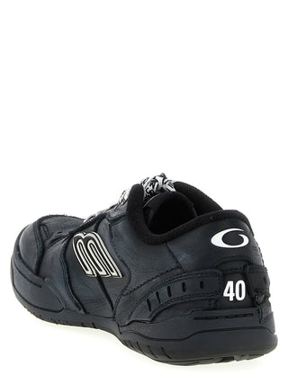 Black Calfskin Athletic Sneakers