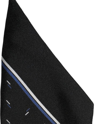 Black Silk DG Logo Men Skinny Shawl Scarf