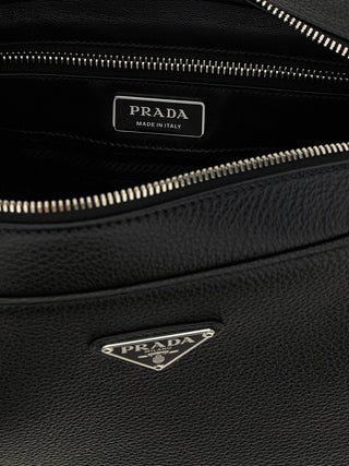 Black Calfskin Crossbody Bag