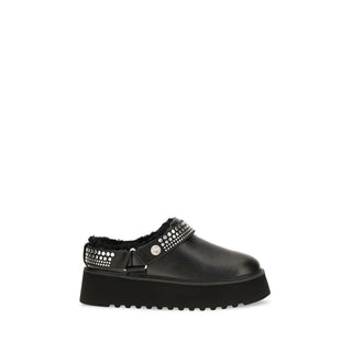 Black Calf Leather Bos Taurus Clogs