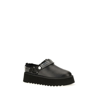 Black Calf Leather Bos Taurus Clogs