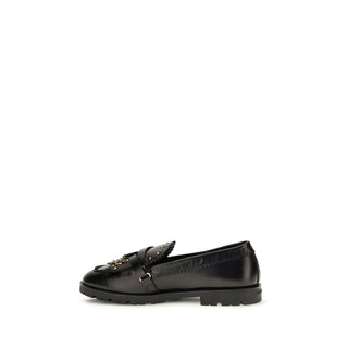 Black Calf Leather Bos Taurus Slip-On Loafers