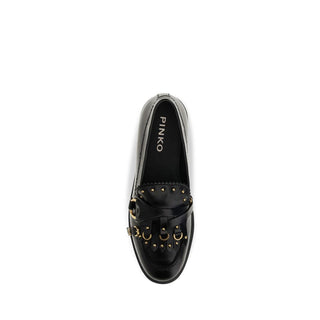 Black Calf Leather Bos Taurus Slip-On Loafers