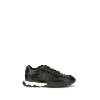 Black Fabric Low Top Sneakers