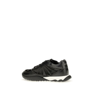 Black Fabric Low Top Sneakers