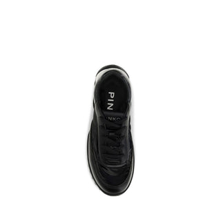 Black Fabric Low Top Sneakers