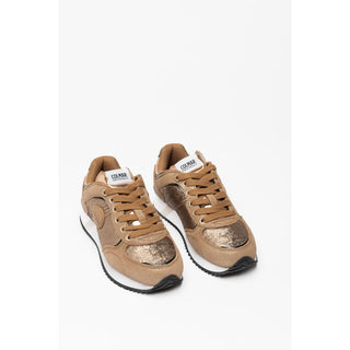 Bronze Leather Low Top Sneakers