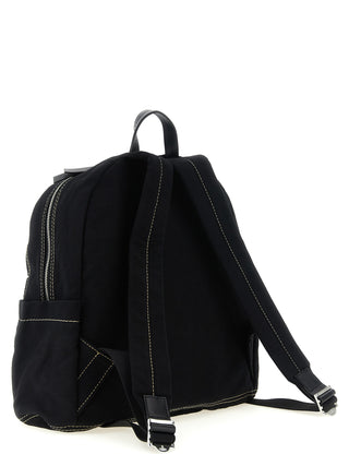 Black Cotton Backpack