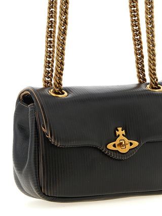 Black Calfskin Shoulder Bag