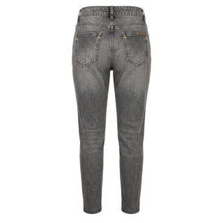 Grey Cotton Women Jeans