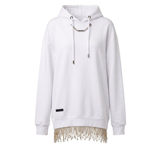 White Cotton Women's Sweatshirt