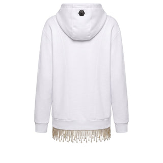 White Cotton Women's Sweatshirt