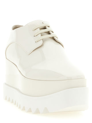 White Polyethylene Wedge Sandals
