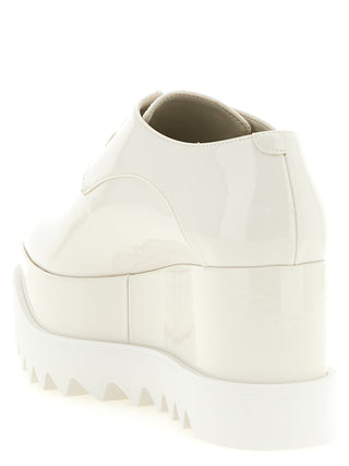 White Polyethylene Wedge Sandals