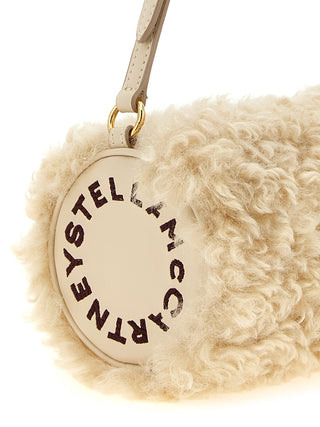 Beige Polyester Clutch Bag