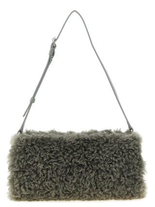 Gray Polyester Clutch Bag
