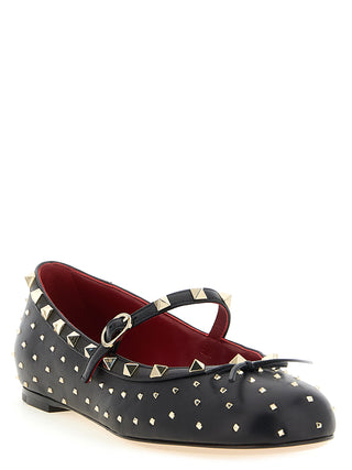 Black Lamb Leather Ballet Flats