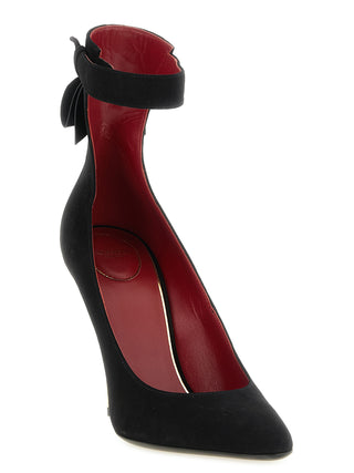 Black Goatskin High Heel Pumps