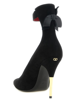Black Goatskin High Heel Pumps