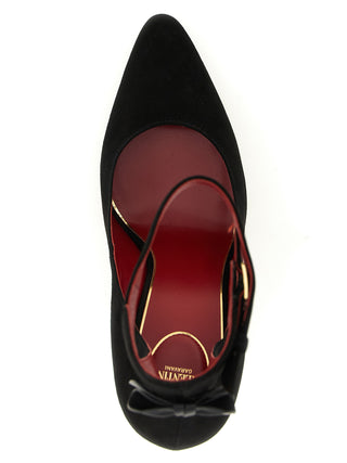 Black Goatskin High Heel Pumps