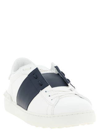Blue Calfskin Low Top Sneakers