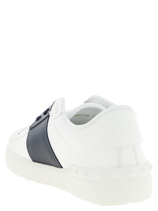 Blue Calfskin Low Top Sneakers
