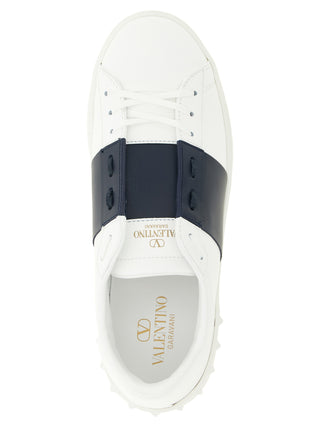 Blue Calfskin Low Top Sneakers