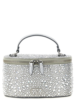 Silver Viscose Handbag